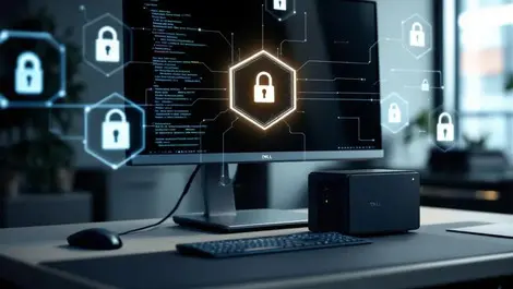 Dell desktop with nvidia tower local ai security light icons